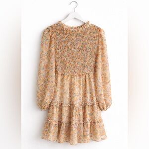 Petal + Pup Floral Smocked Mini Dress Size 4